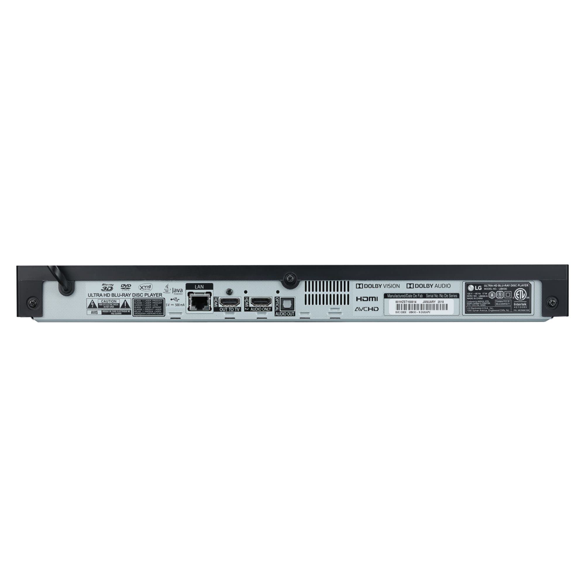 LG Electronics UBK90 4K Ultra HD HDR Dolby Vision Blu-ray Player